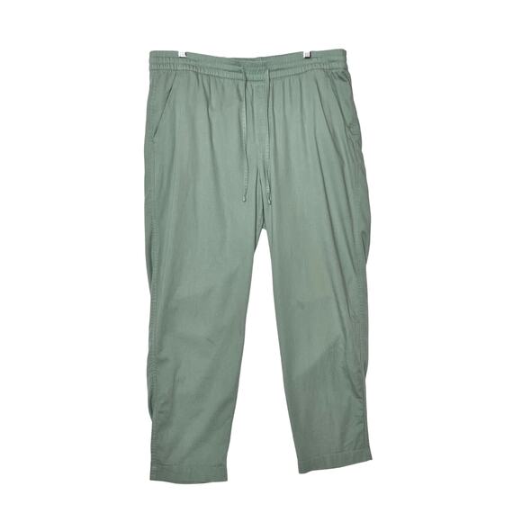 Gap womens size LT easy pant sage green pull-on drawstring pockets versatile - Picture 1 of 10